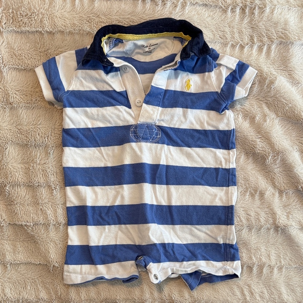 Polo by Ralph Lauren Kids Blue and White Striped Polo
